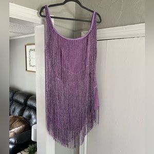Purple Fringe Dress